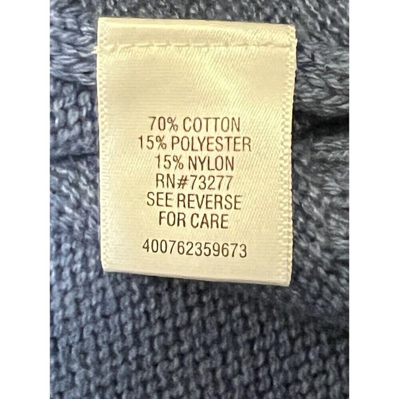 Croft & Barrow Men’s 2XL Cotton Blend Periwinkle Mock-neck 1/4 Zip Sweater - Picture 7 of 8